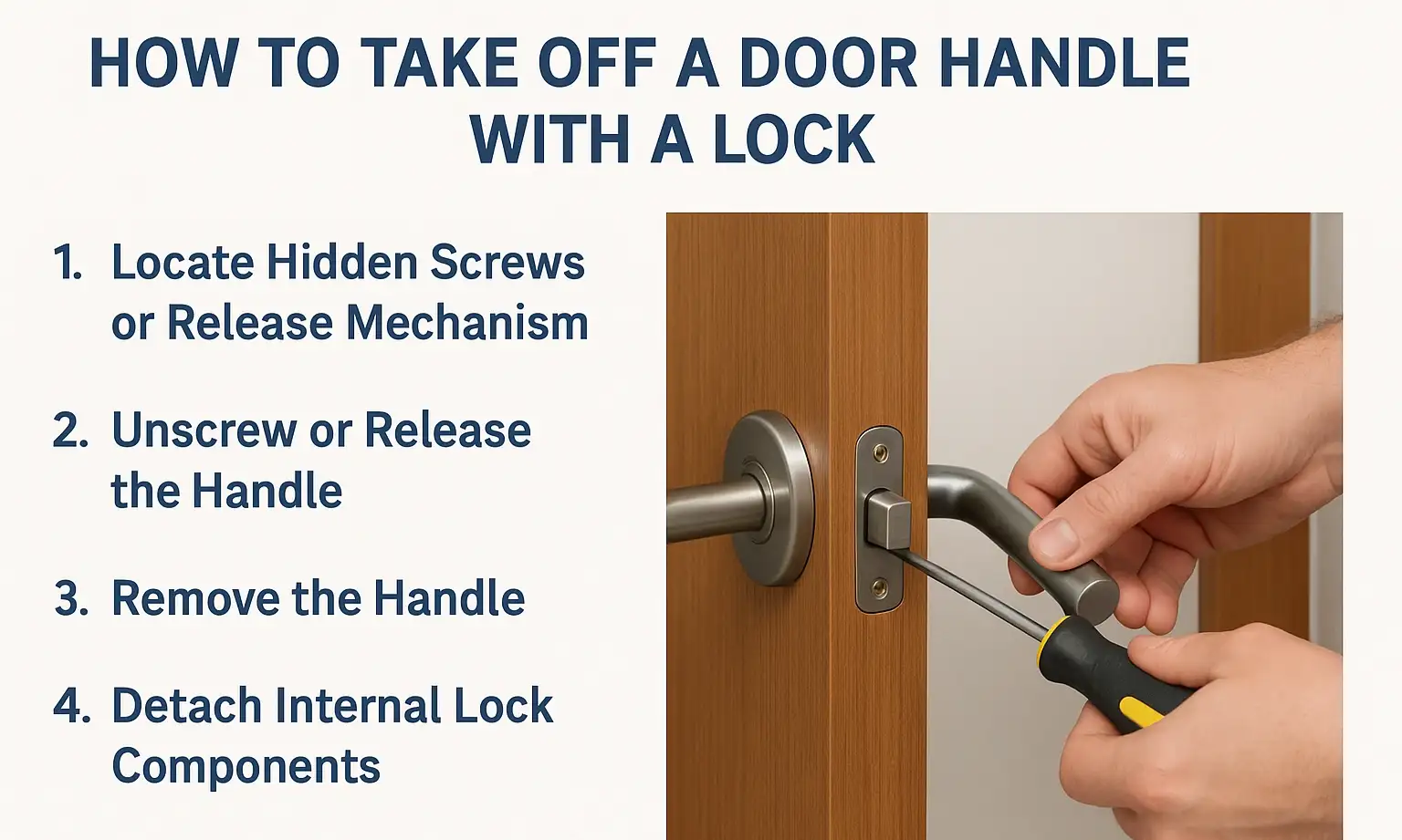 How to Take Off a Door Handle with a Lock