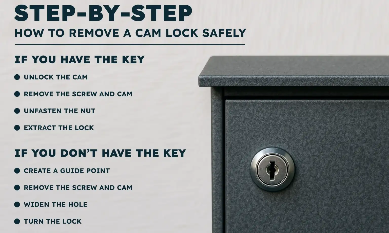 How to Remove a Cam Lock Safely