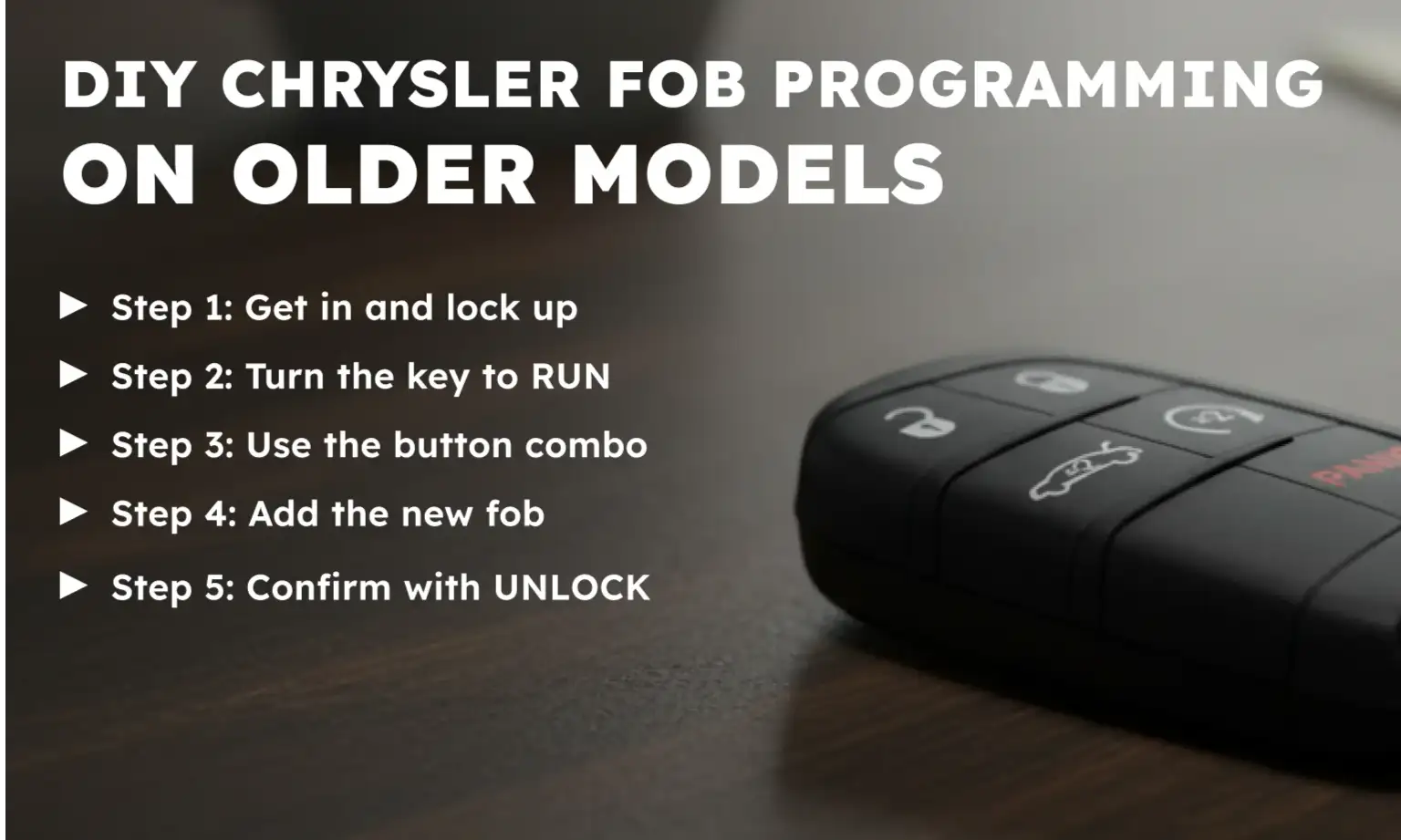 DIY Chrysler Fob Programming on Older Models