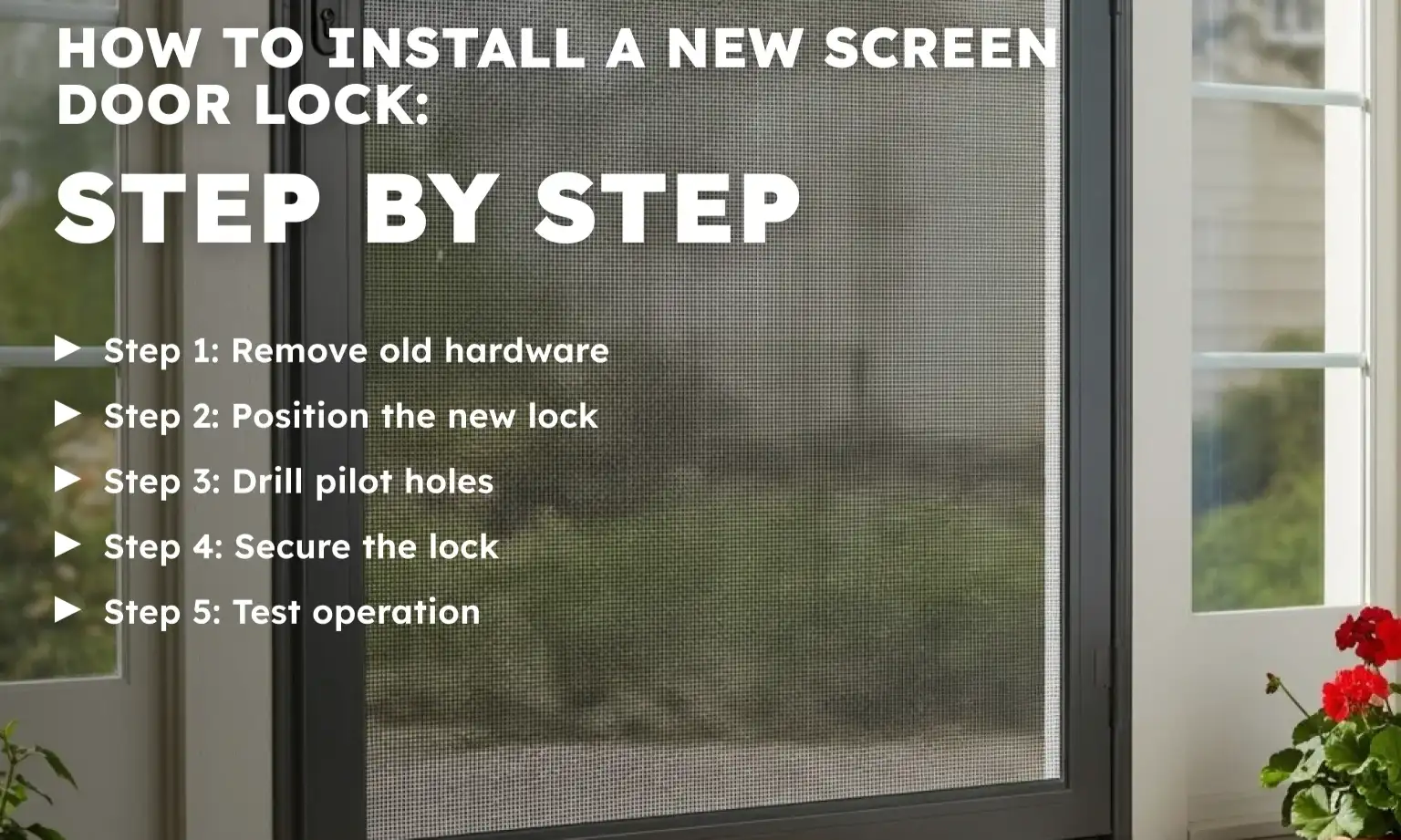 How to Install a New Screen Door Lock