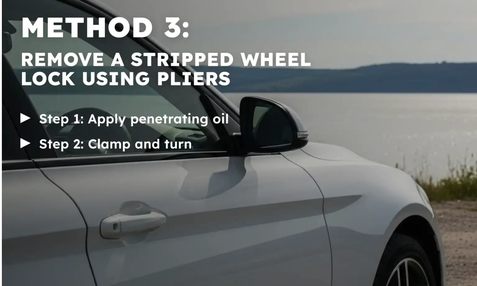 Remove a Stripped Wheel Lock Using Pliers