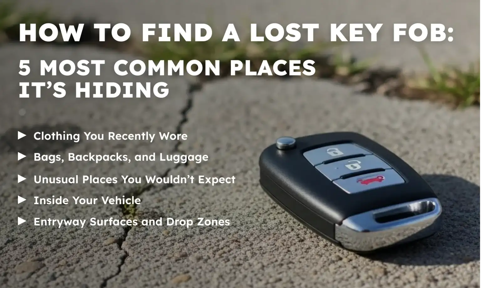 How to Find a Lost Key Fob: 5 Most Common Places It’s Hiding