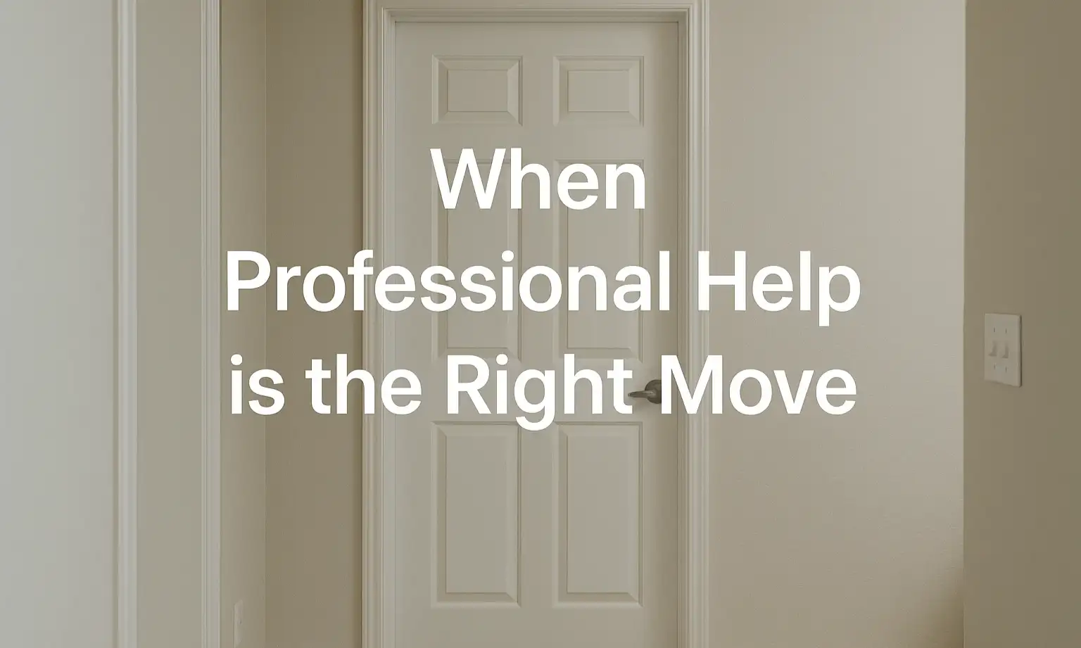 When Professional Help is the Right Move