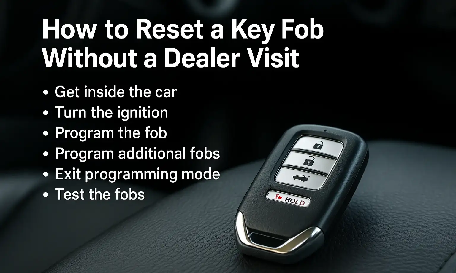 How to Reset a Key Fob Without a Dealer Visit