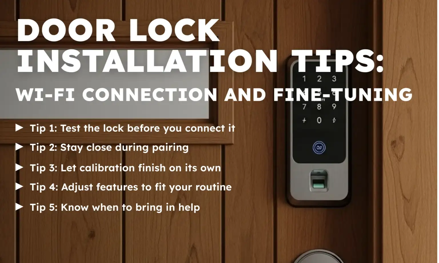 Door Lock Installation Tips: Wi-Fi Connection and Fine-Tuning