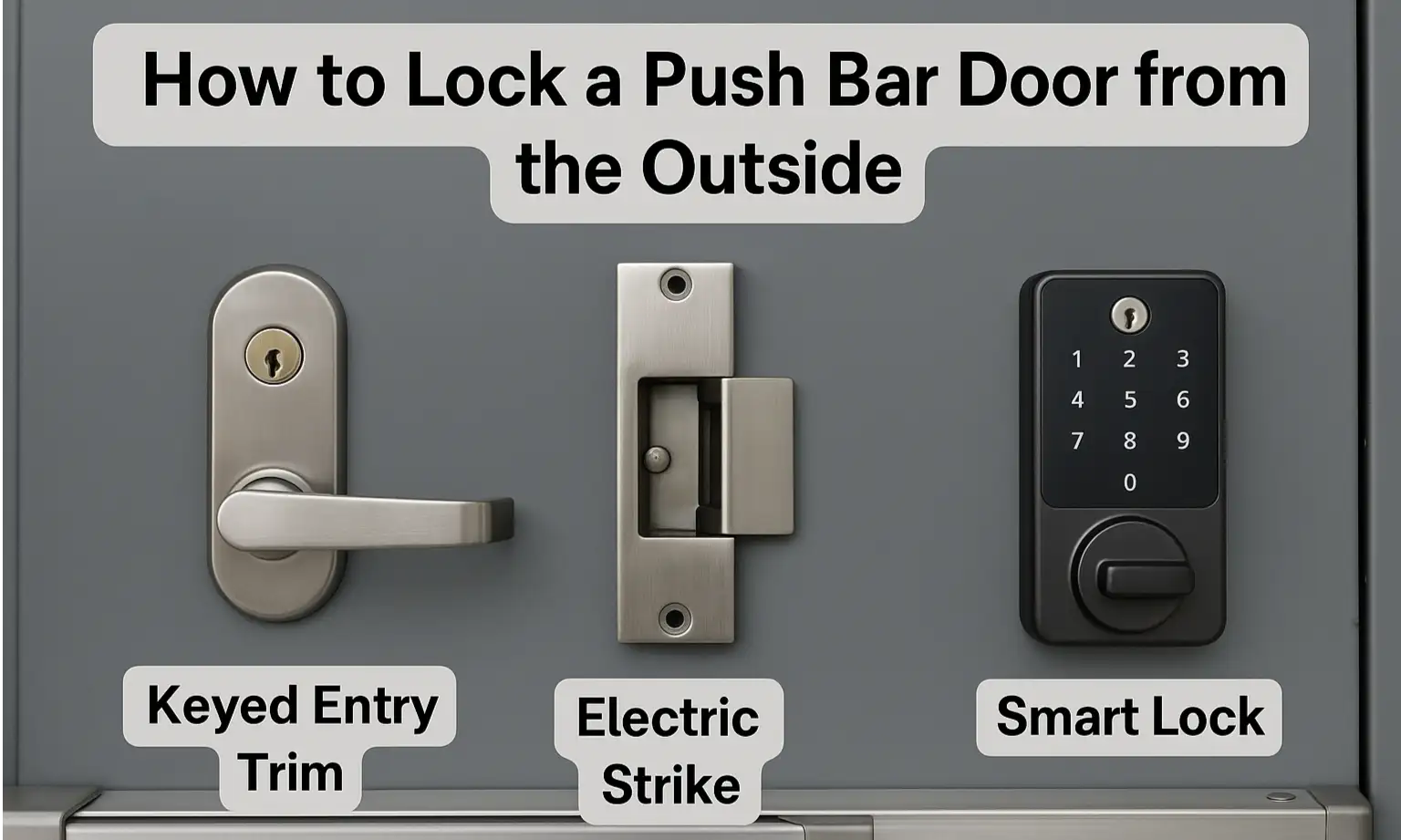 How to Lock a Push Bar Door from the Outside