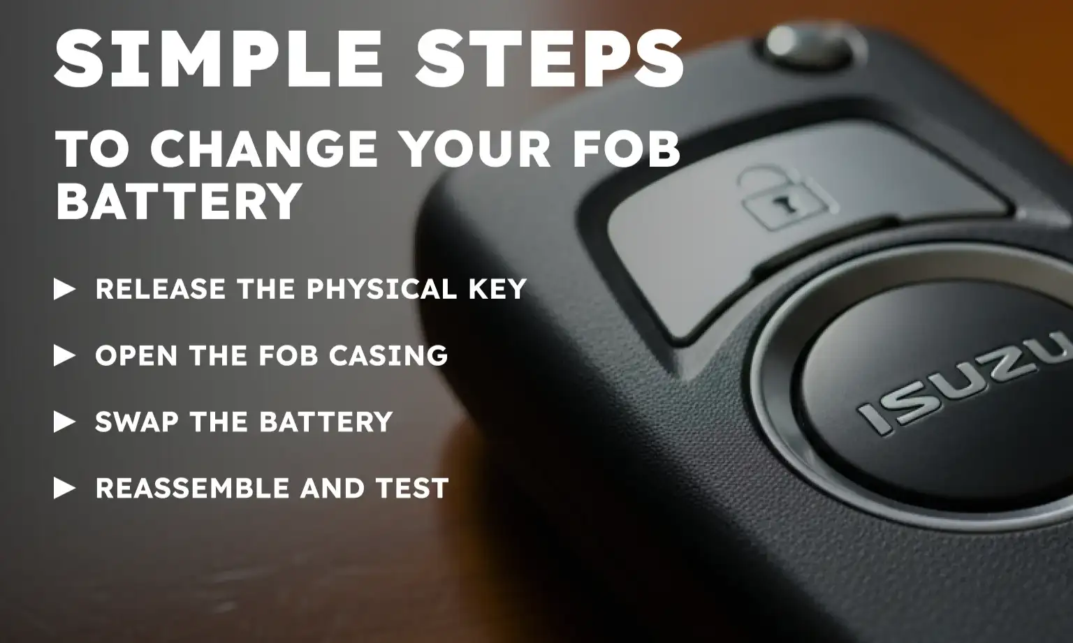 DIY Isuzu Key Fob Battery Replacement