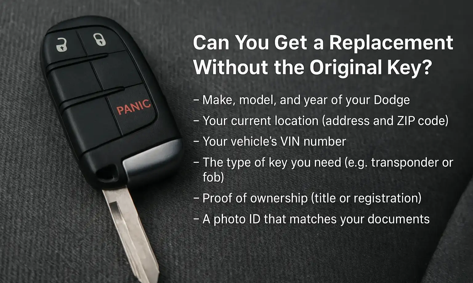 Can You Get a Replacement Without the Original Key