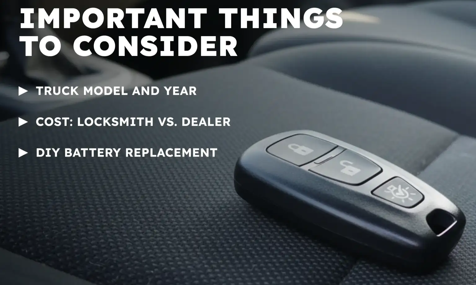 Important Things to Consider