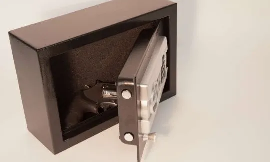 gun in a safe