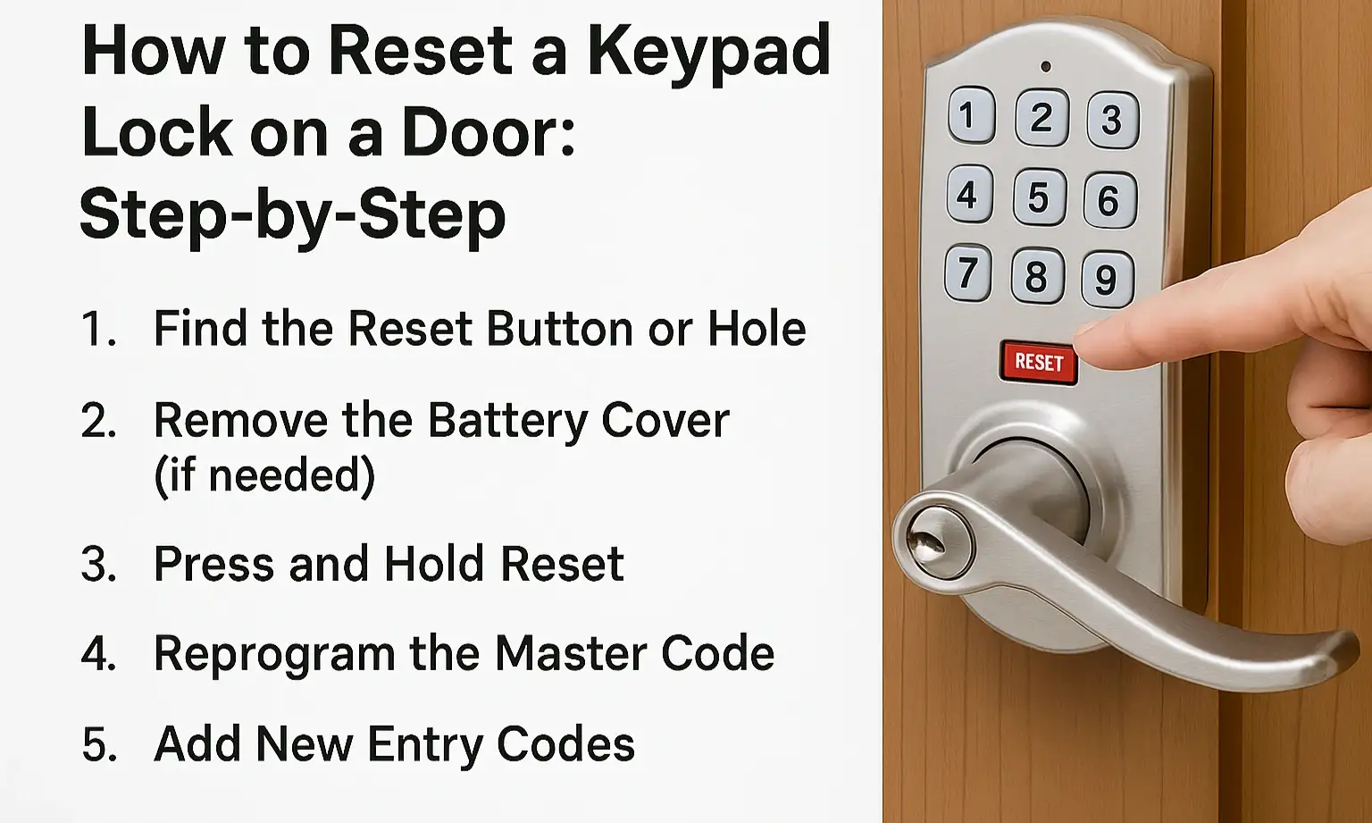 How to Reset a Keypad Lock on a Door