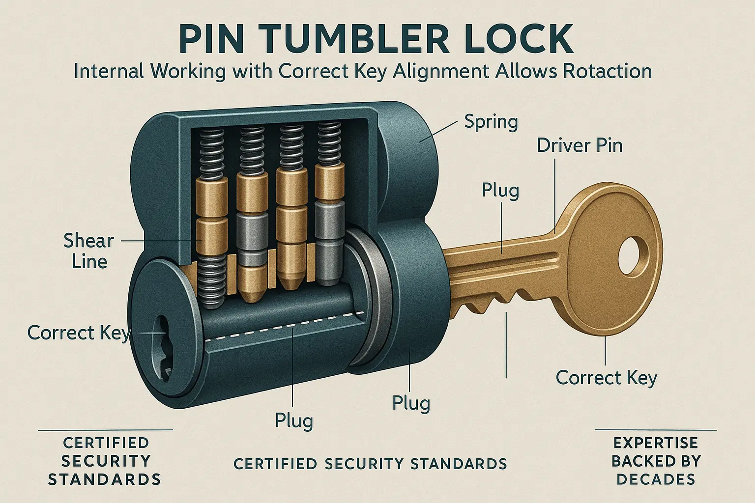 Explore the precise engineering behind pin tumbler locks, highlighting expert knowledge that ensures resistance against lock picking and enhances your security confidence.