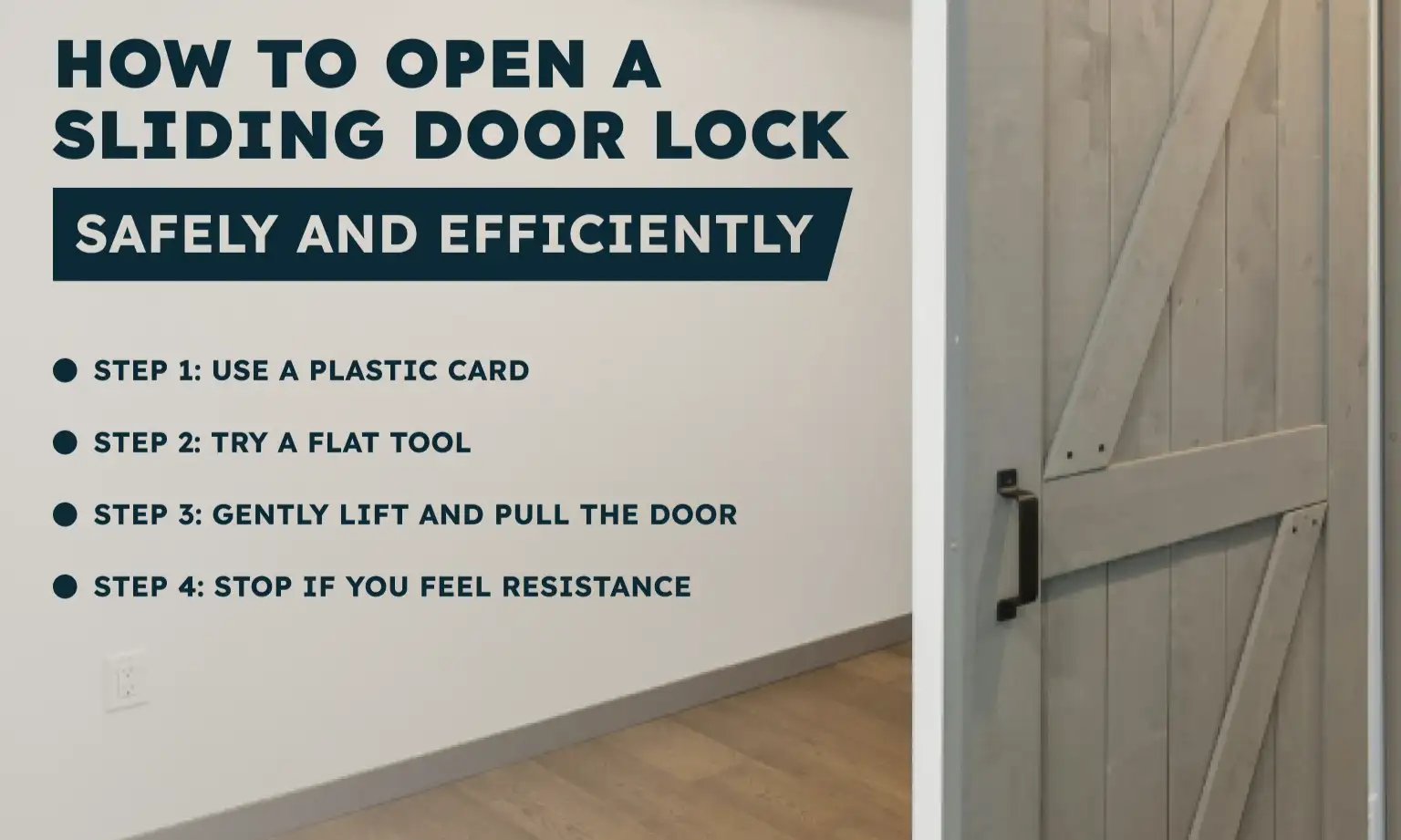 How to Open a Sliding Door Lock Safely and Efficiently