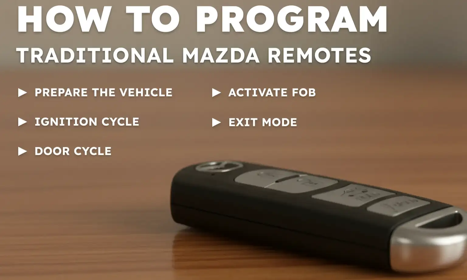 How to Program Traditional Mazda Remotes