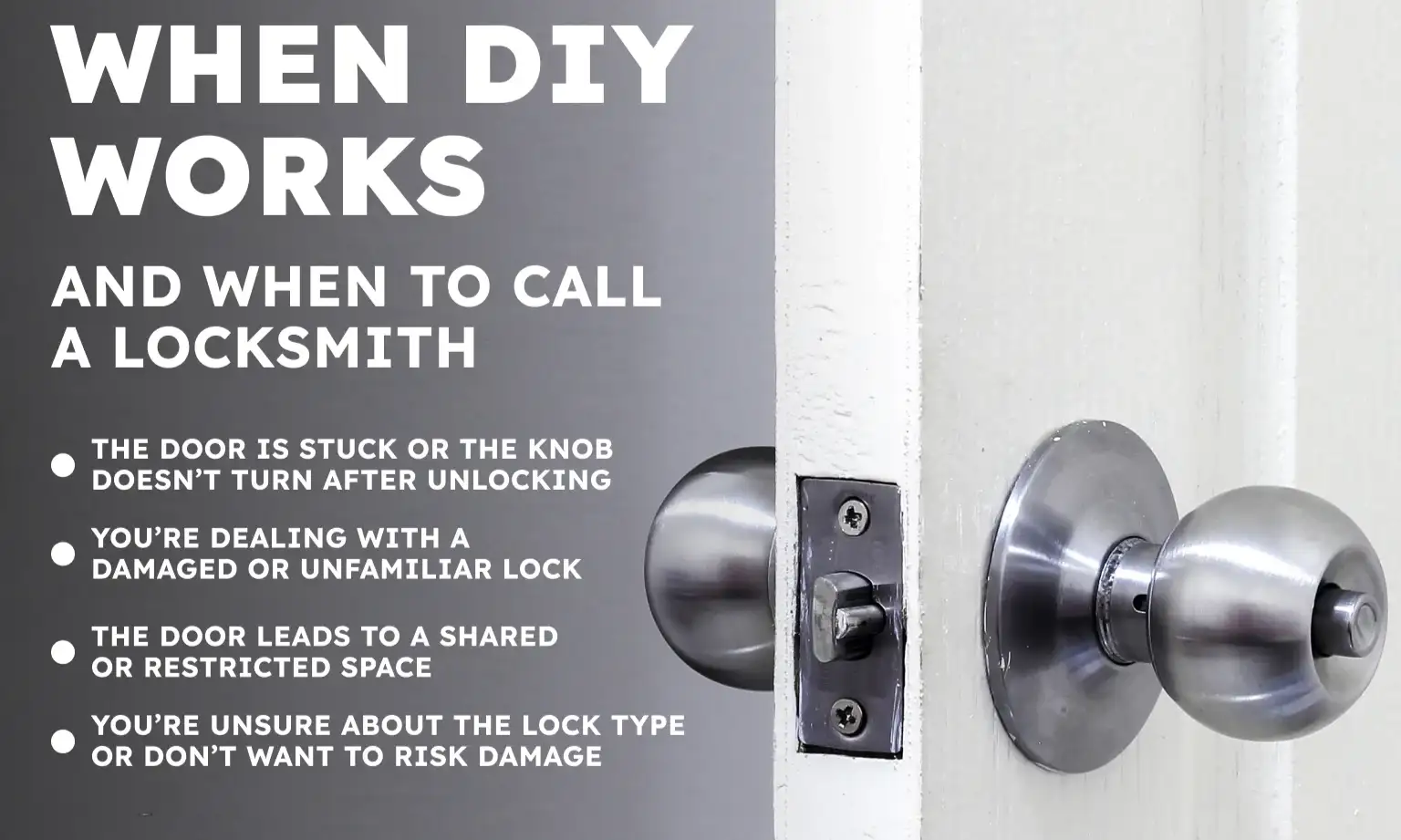 When DIY Works — And When to Call a Locksmith