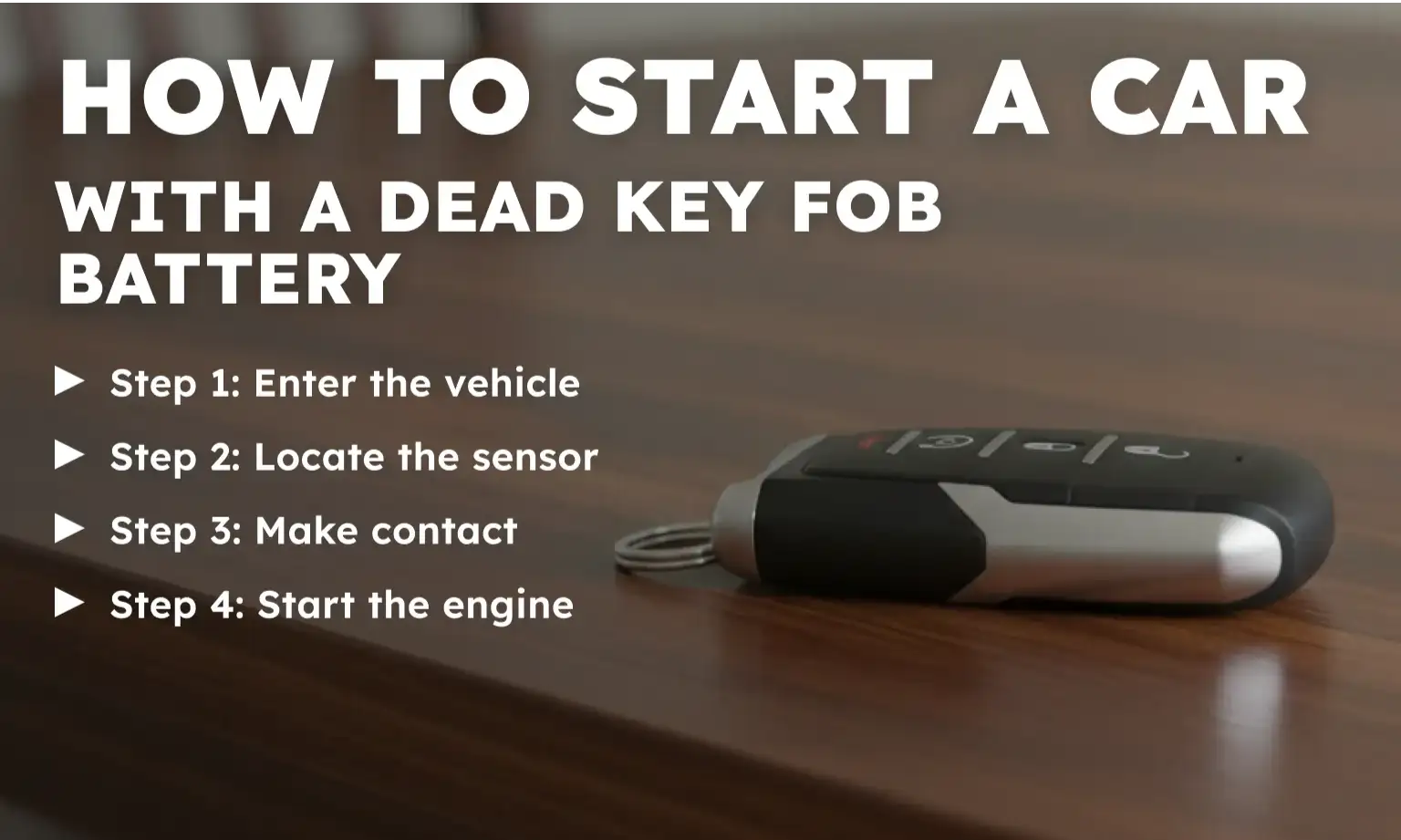How to Start a Car with a Dead Key Fob Battery