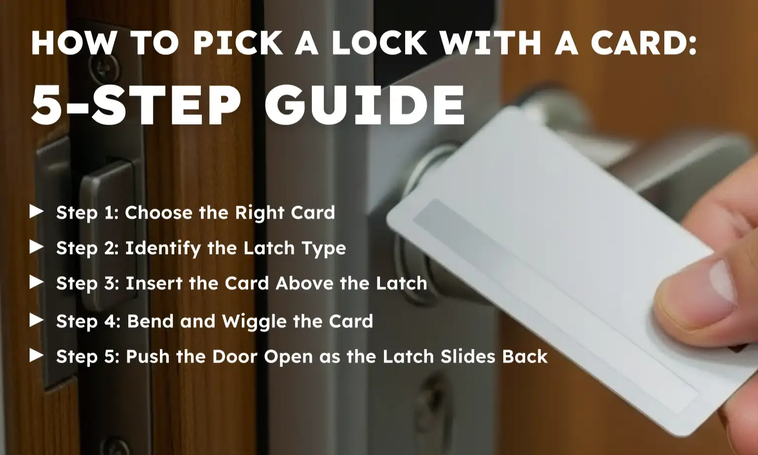 How to Pick a Lock With a Card: 5-Step Guide