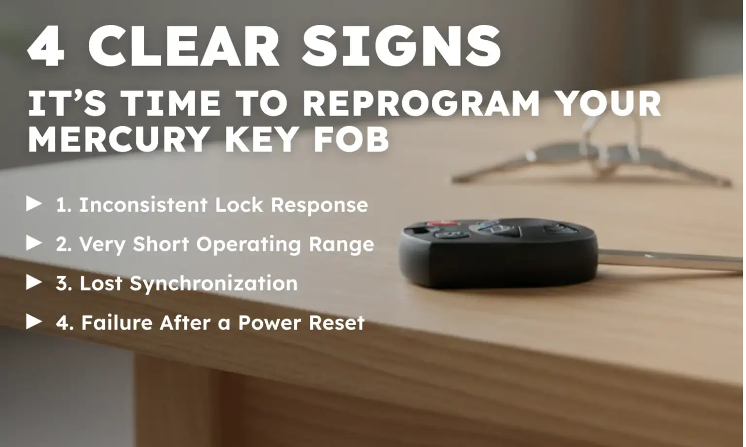 4 Clear Signs It’s Time to Reprogram Your Mercury Key Fob