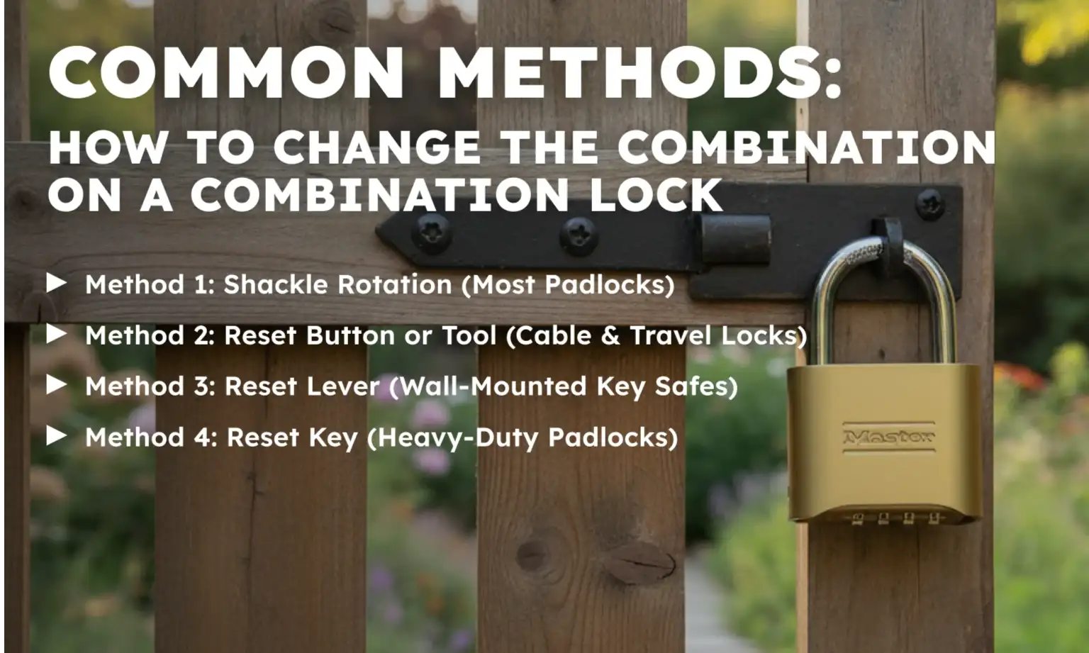 How to Change the Combination on a Combination Lock