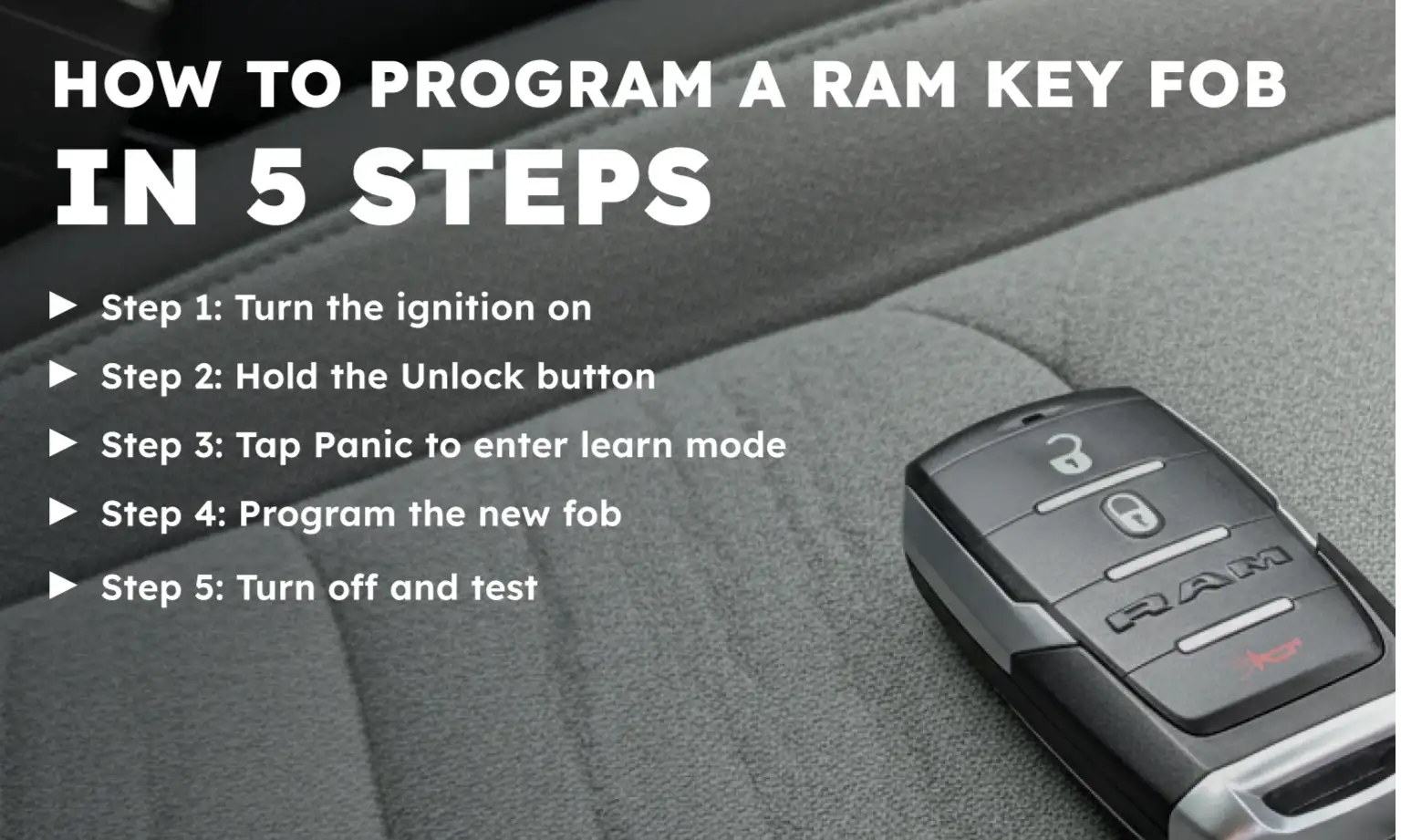 How to Program a Ram Key Fob in 5 Steps