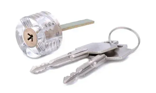 transparent crucifrom lock