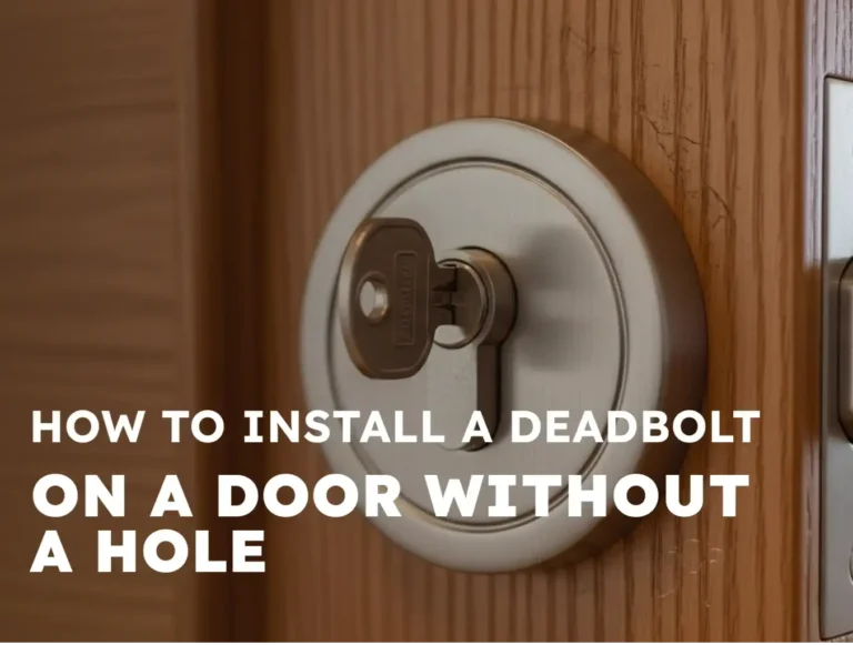 How to Install a Deadbolt on a Door Without a Hole: Pro Guide
