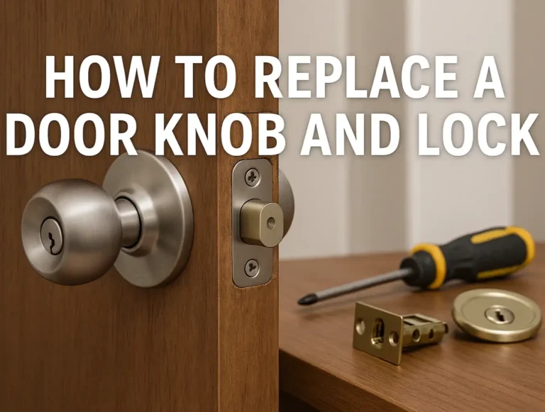 How to Replace a Door Knob and Lock: Step-by-Step Guide