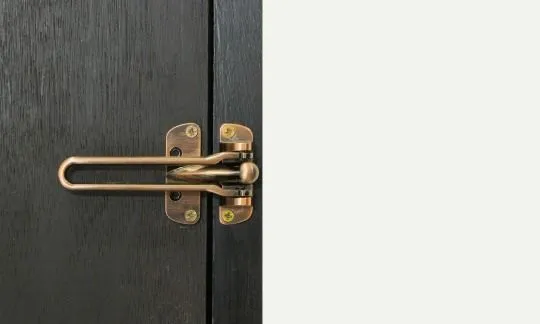 latch guard fow a wooden door