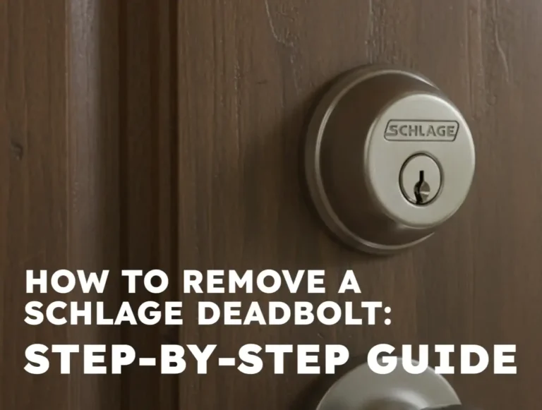 How to Remove a Schlage Deadbolt: Step-by-Step Guide