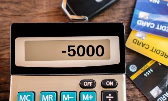 price calculator and car key