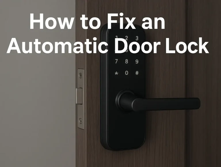 How to Fix an Automatic Door Lock: Simple Troubleshooting