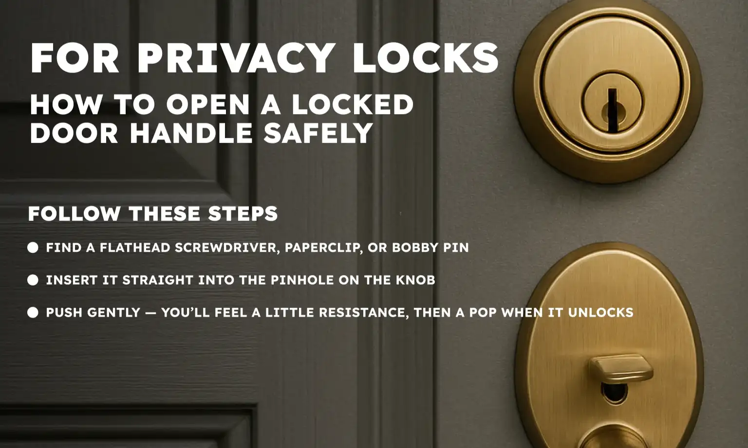 How to Open a Locked Door Handle Safely