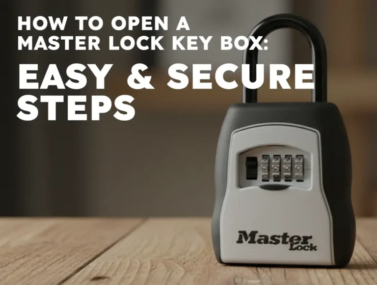 How to Open a Master Lock Key Box: Easy & Secure Steps