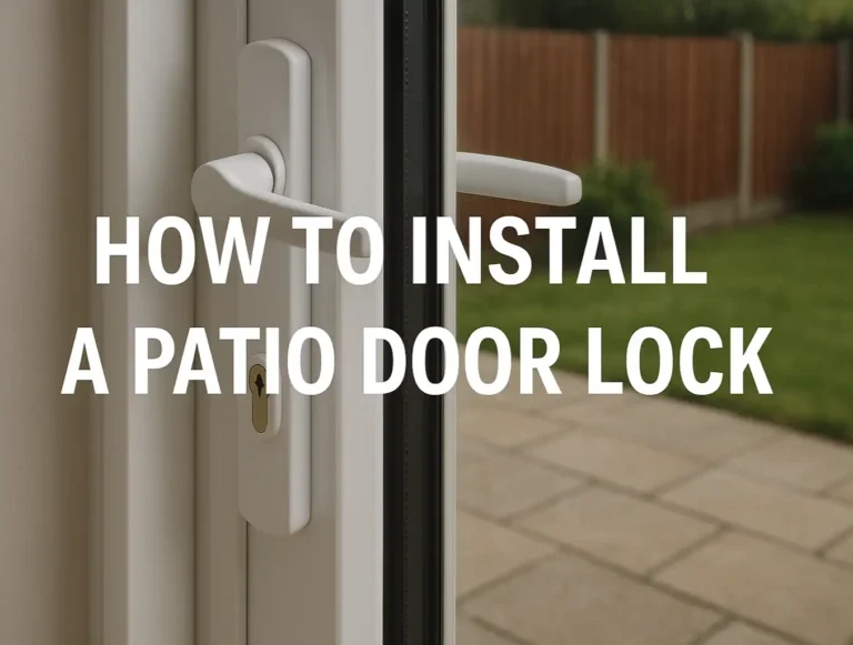 How to Install a Patio Door Lock: Step-by-Step Guide