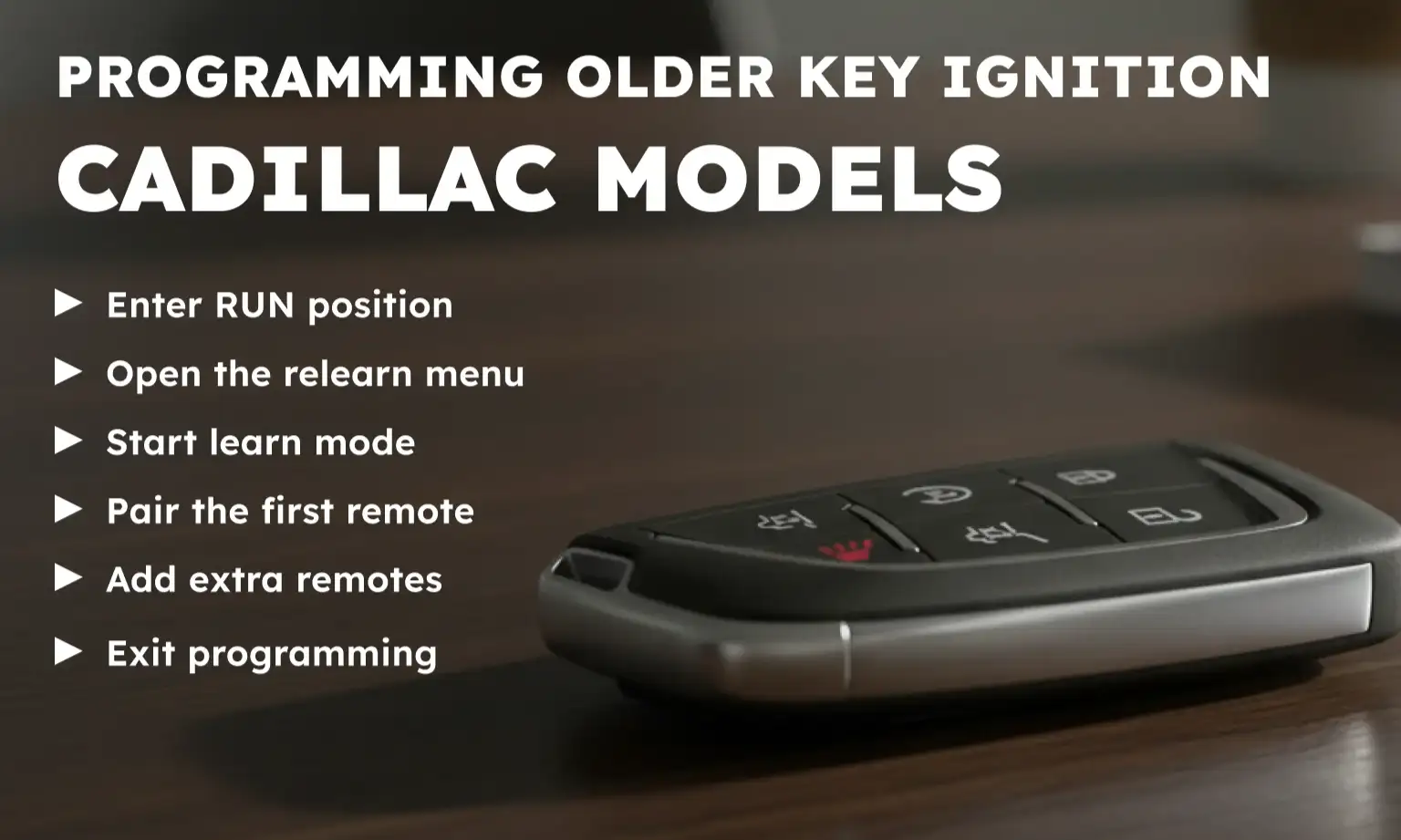 Programming Older Key Ignition Cadillac Models