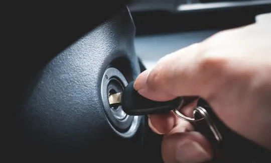 key in the ignition