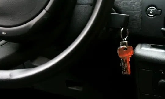car keys in cylinder