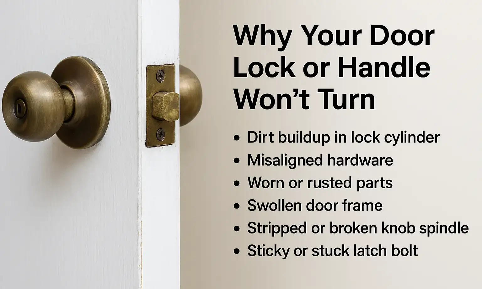 Why Your Door Lock or Handle Won’t Turn