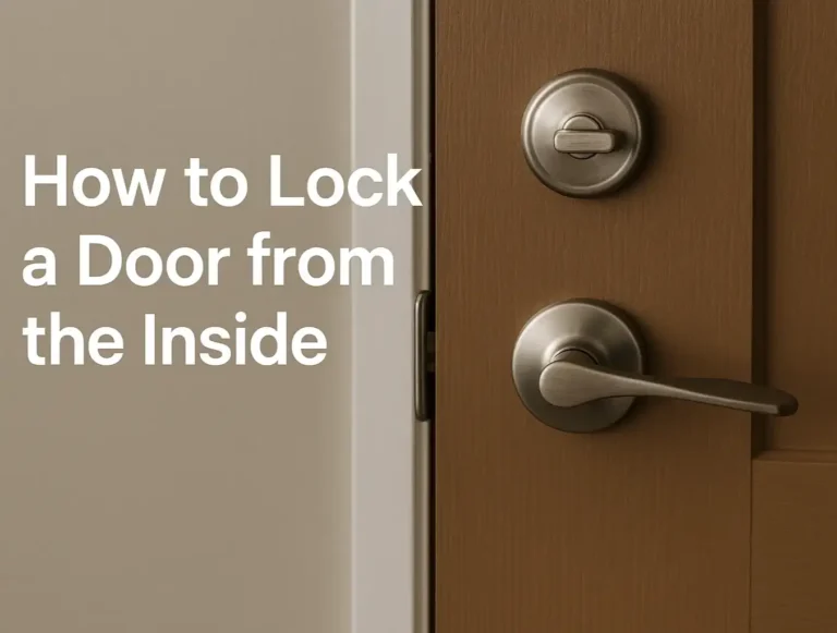How to Lock a Door from the Inside: Simple Methods for Added Security