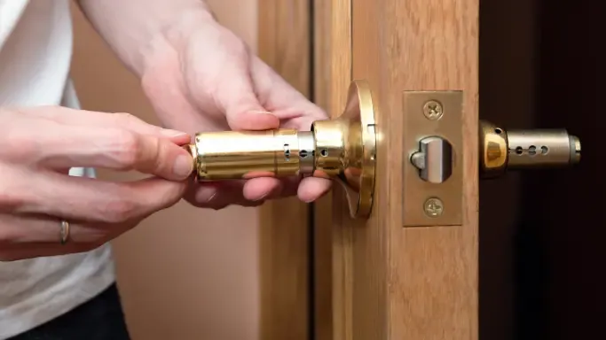 How to open a locked door using a bobby pin