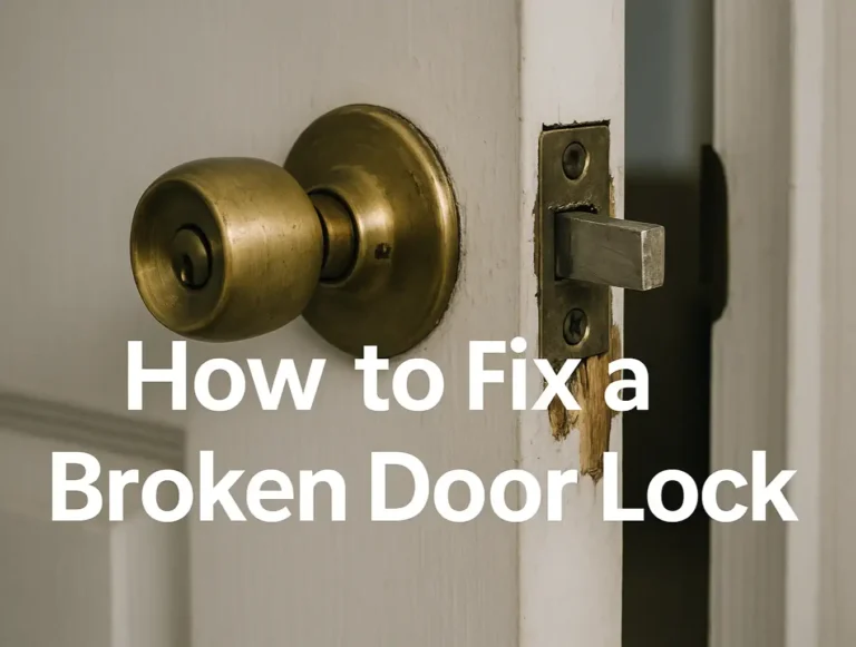 How to Fix a Broken Door Lock: Simple DIY Repairs for Common Issues