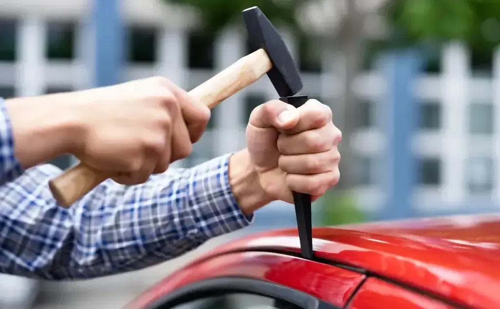 Prying Open a Car Door without a Key
