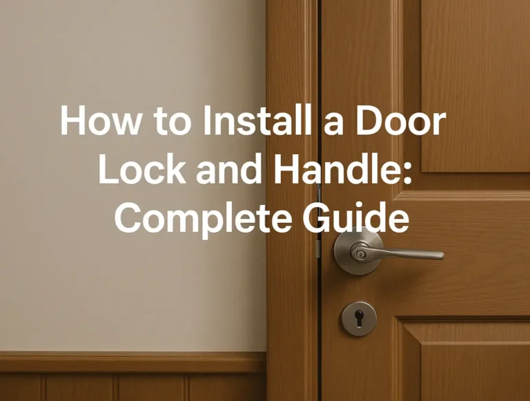 How to Install a Door Lock and Handle: Complete DIY Guide