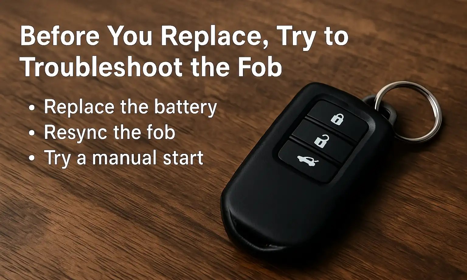Before You Replace, Try to Troubleshoot the Fob
