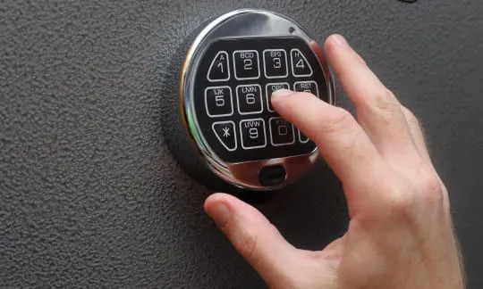 gun safe key pad