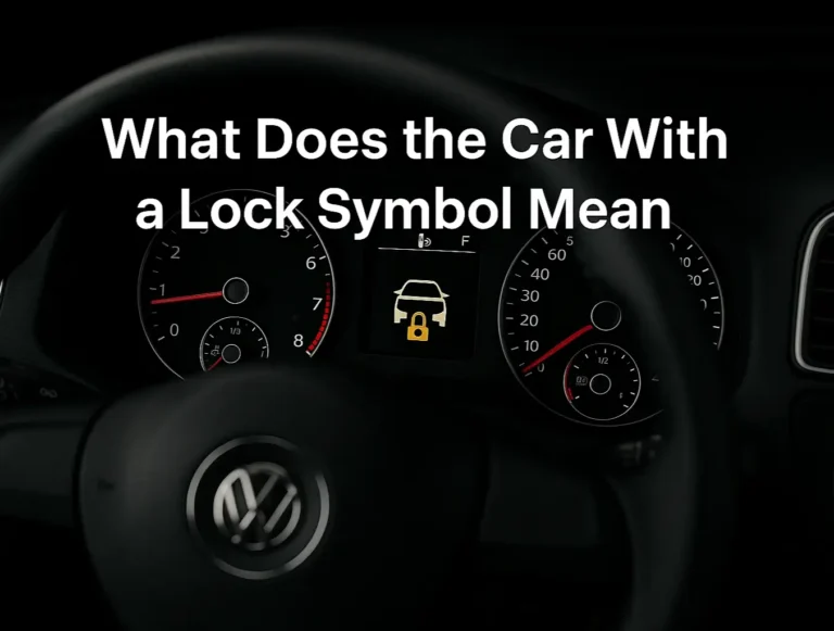 What Does the Car With a Lock Symbol Mean: Complete Explanation