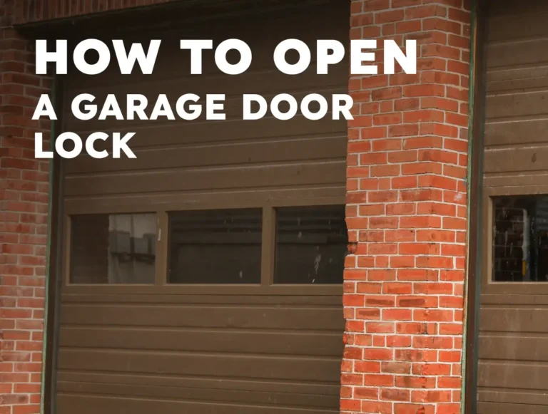 How to Open a Garage Door Lock: Keyed, Manual & Emergency Access Tips