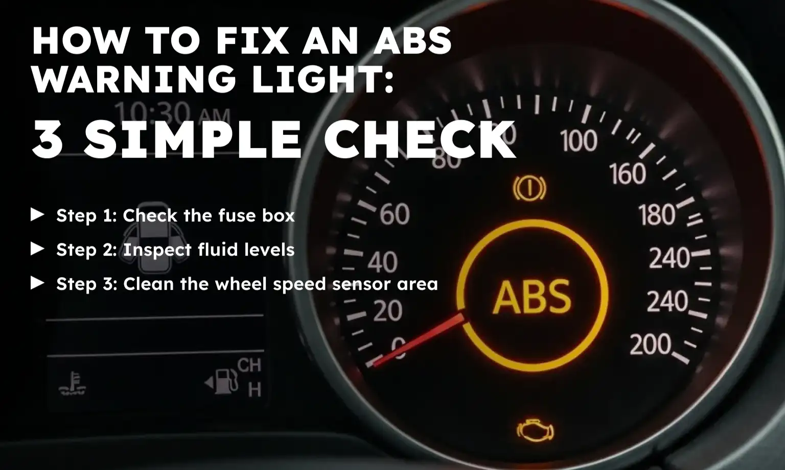 How to Fix an ABS Warning Light: 3 Simple Checks
