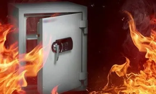 opened fireproof safe