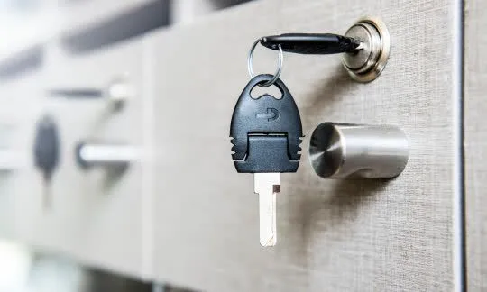 keys in lock cylinder